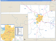 Tom Green County Wall Map Basic Style
